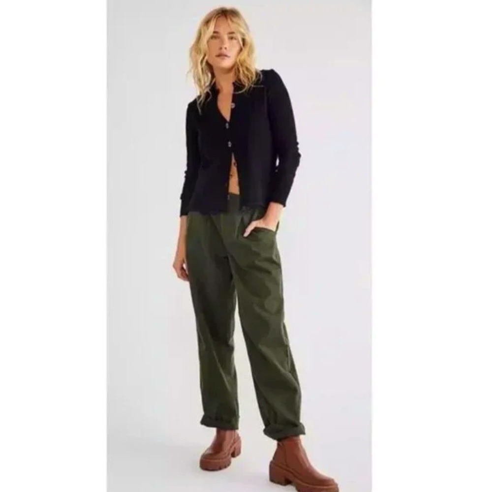 Free People Olive Green Trousers